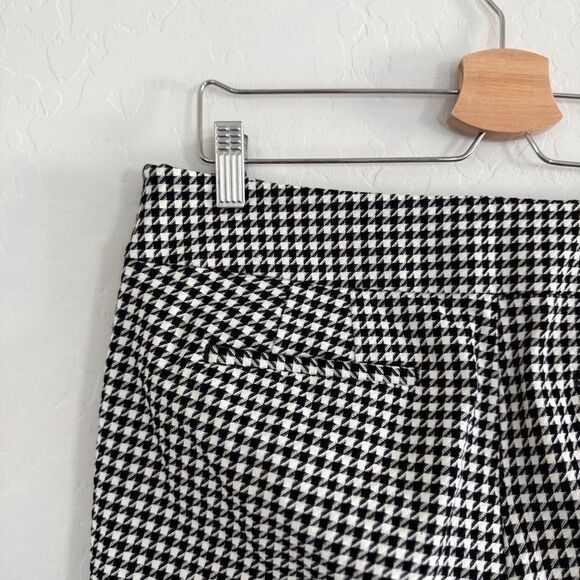 Talbots Bold Houndstooth Chatham Stretch Ankle Pant Black White Size 10 - Picture 8 of 12